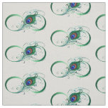 Infinity Symbol with Peacock Feather Fabric