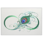 Infinity Symbol with Peacock Feather Fabric