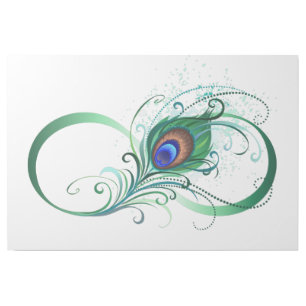 Infinity Symbol with Peacock Feather Gallery Wrap