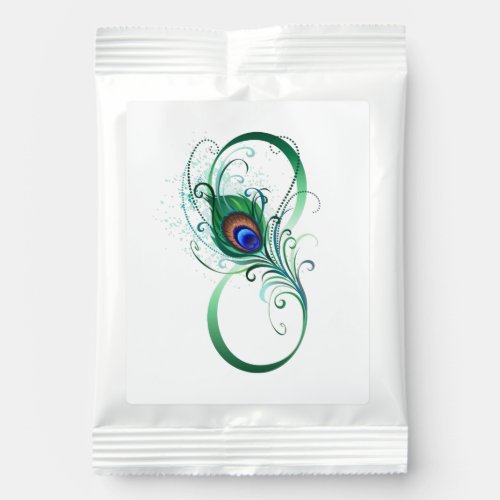 Infinity Symbol with Peacock Feather Hot Chocolate Drink Mix