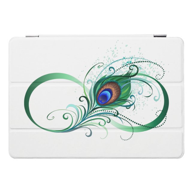 Infinity Symbol with Peacock Feather iPad Pro Cover (Horizontal)