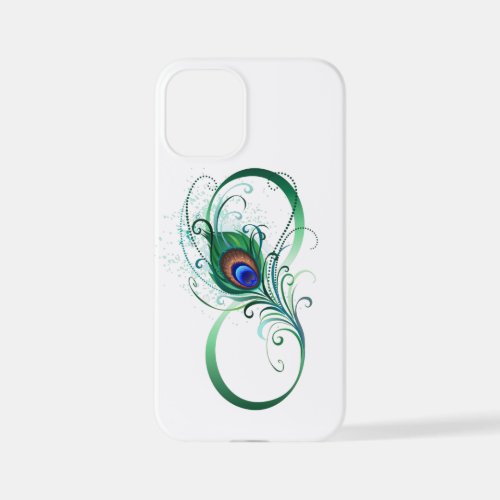 Infinity Symbol with Peacock Feather iPhone 12 Mini Case