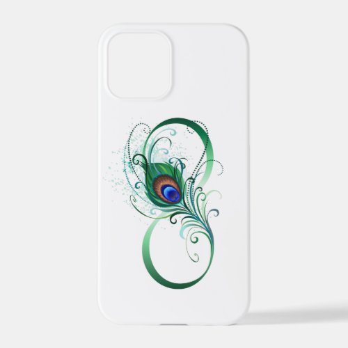 Infinity Symbol with Peacock Feather iPhone 12 Pro Case