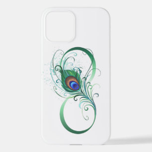 Infinity Symbol with Peacock Feather iPhone 12 Case