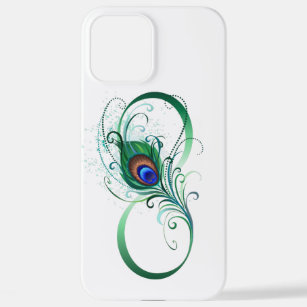 Infinity Symbol with Peacock Feather iPhone 12 Pro Max Case