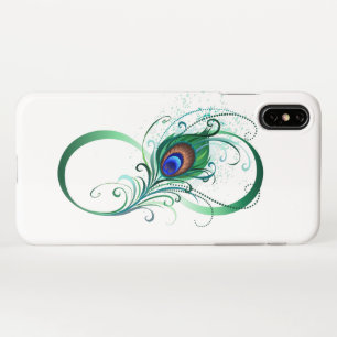 Infinity Symbol with Peacock Feather iPhone XS Max Case