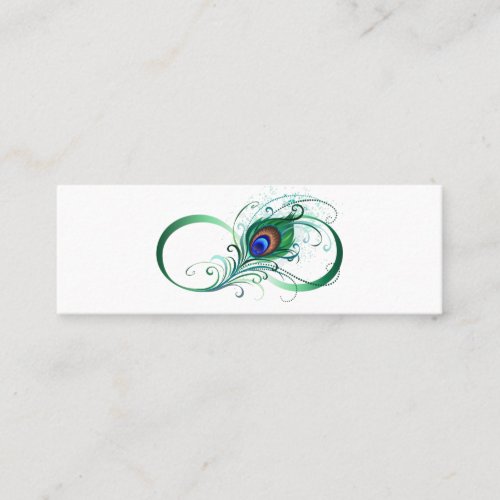 Infinity Symbol with Peacock Feather Loyalty Card