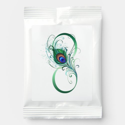 Infinity Symbol with Peacock Feather Margarita Drink Mix