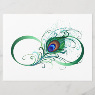 Infinity Symbol with Peacock Feather Menu