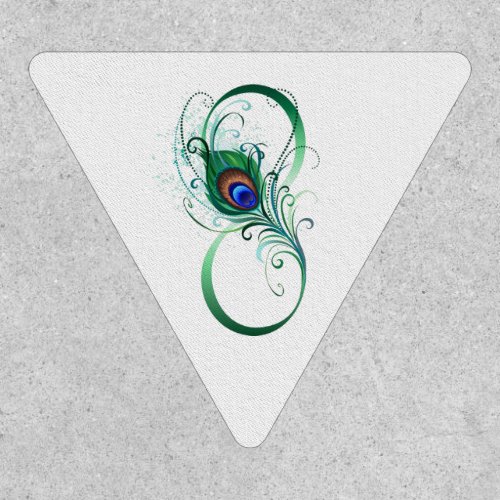 Infinity Symbol with Peacock Feather Patch