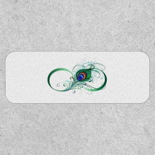 Infinity Symbol with Peacock Feather Patch