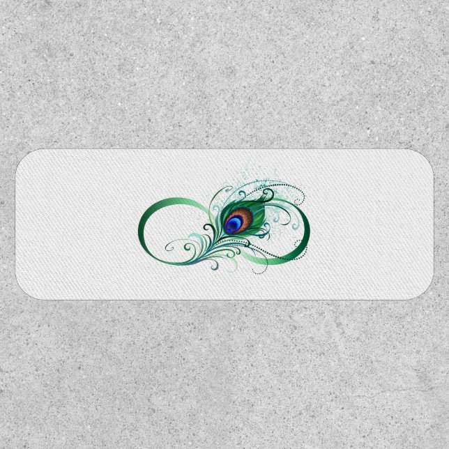 Infinity Symbol with Peacock Feather Patch (Front)
