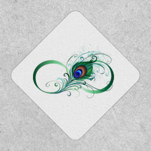 Infinity Symbol with Peacock Feather Patch