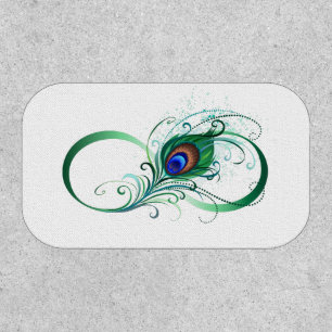 Infinity Symbol with Peacock Feather Patch