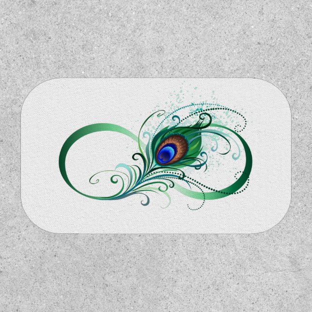 Infinity Symbol with Peacock Feather Patch (Front)