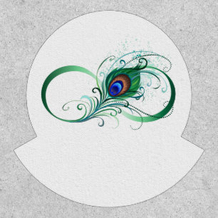Infinity Symbol with Peacock Feather Patch