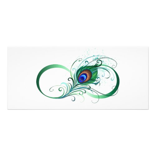 Infinity Symbol with Peacock Feather Rack Card