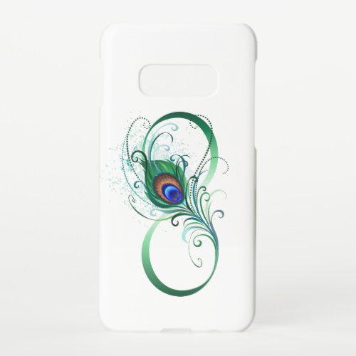 Infinity Symbol with Peacock Feather Samsung Galaxy S10E Case