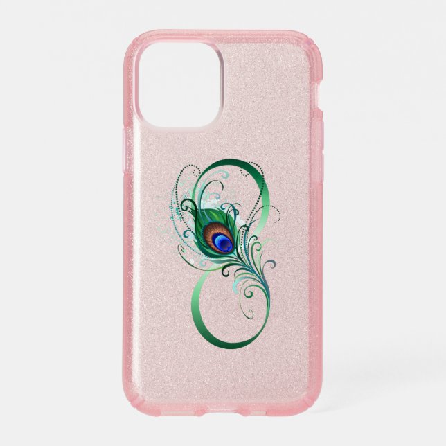 Infinity Symbol with Peacock Feather Speck iPhone 11 Pro Case (Front)