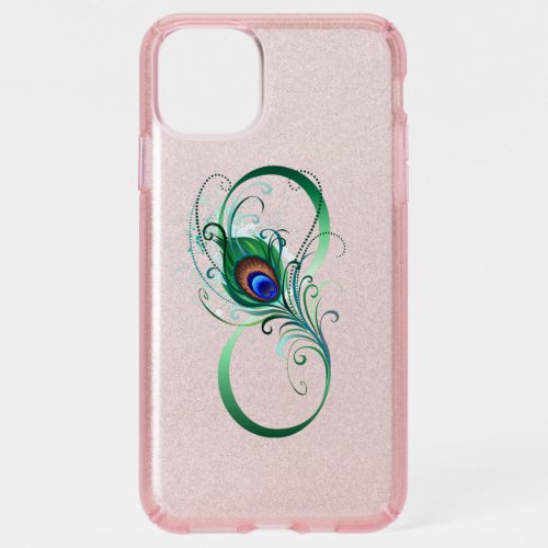 Infinity Symbol with Peacock Feather Speck iPhone 11 Pro Max Case