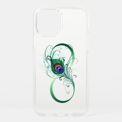 Infinity Symbol with Peacock Feather Speck iPhone 12 Case