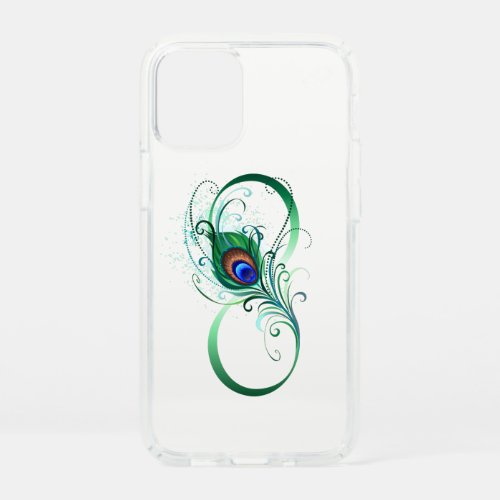 Infinity Symbol with Peacock Feather Speck iPhone 12 Mini Case