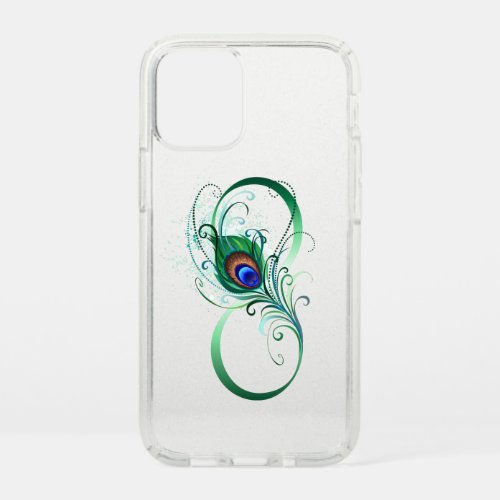 Infinity Symbol with Peacock Feather Speck iPhone 12 Mini Case