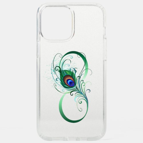 Infinity Symbol with Peacock Feather Speck iPhone 12 Pro Max Case