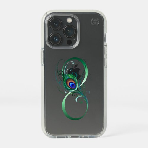 Infinity Symbol with Peacock Feather Speck iPhone 13 Pro Case