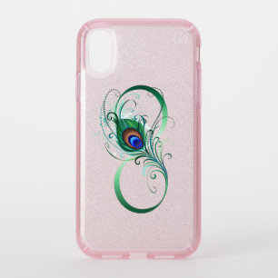 Infinity Symbol with Peacock Feather Speck iPhone XR Case