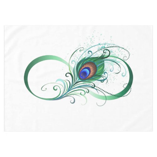 Infinity Symbol with Peacock Feather Tablecloth