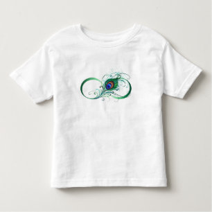 Infinity Symbol with Peacock Feather Toddler T-shirt