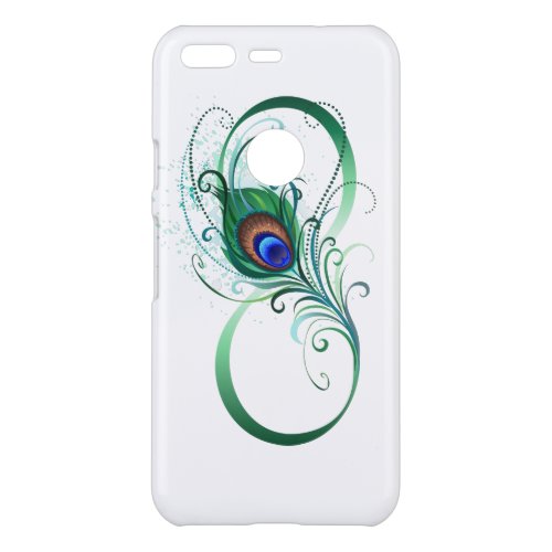 Infinity Symbol with Peacock Feather Uncommon Google Pixel Case