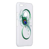Infinity Symbol with Peacock Feather Uncommon Google Pixel Case (Back/Right)
