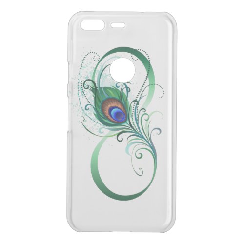 Infinity Symbol with Peacock Feather Uncommon Google Pixel Case