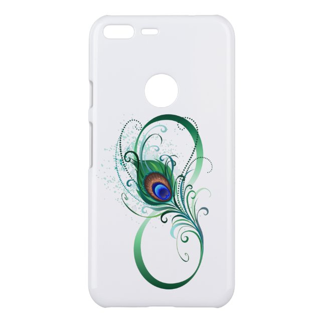 Infinity Symbol with Peacock Feather Uncommon Google Pixel XL Case (Back)