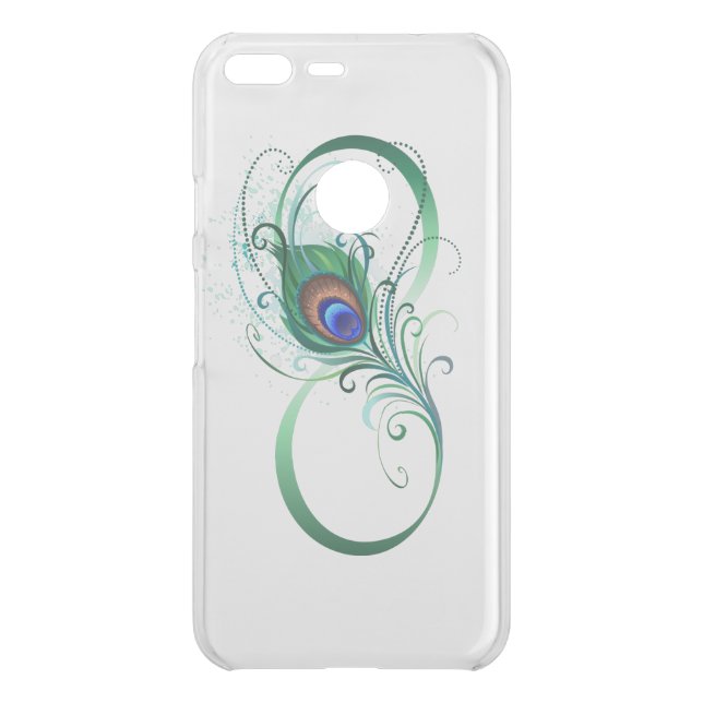 Infinity Symbol with Peacock Feather Uncommon Google Pixel XL Case (Back)