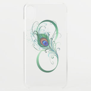 Infinity Symbol with Peacock Feather iPhone XS Max Case