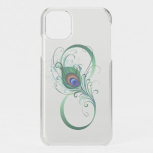 Infinity Symbol with Peacock Feather iPhone 11 Case