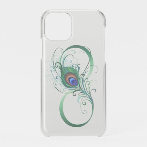 Infinity Symbol with Peacock Feather iPhone 11 Pro Case