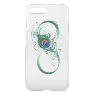 Infinity Symbol with Peacock Feather iPhone 8 Plus/7 Plus Case