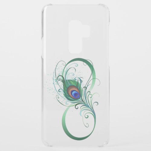 Infinity Symbol with Peacock Feather Uncommon Samsung Galaxy S9 Plus Case