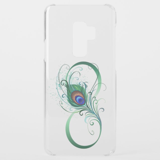 Infinity Symbol with Peacock Feather Uncommon Samsung Galaxy Case (Back)