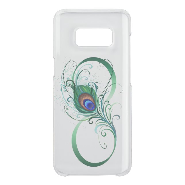 Infinity Symbol with Peacock Feather Uncommon Samsung Galaxy Case (Back)