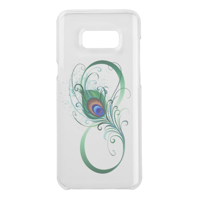 Infinity Symbol with Peacock Feather Uncommon Samsung Galaxy Case (Back)