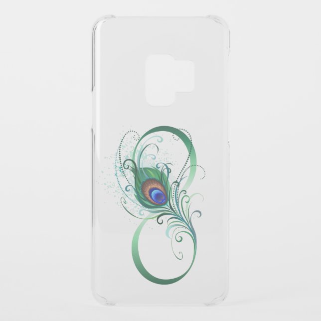 Infinity Symbol with Peacock Feather Uncommon Samsung Galaxy Case (Back)