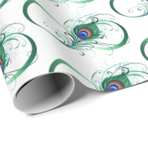 Infinity Symbol with Peacock Feather Wrapping Paper