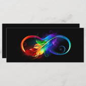 Infinity Symbol with Rainbow Feather (Front/Back)