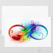 Infinity Symbol with Rainbow Feather (Front/Back)