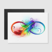 Infinity Symbol with Rainbow Feather (Front/Back)